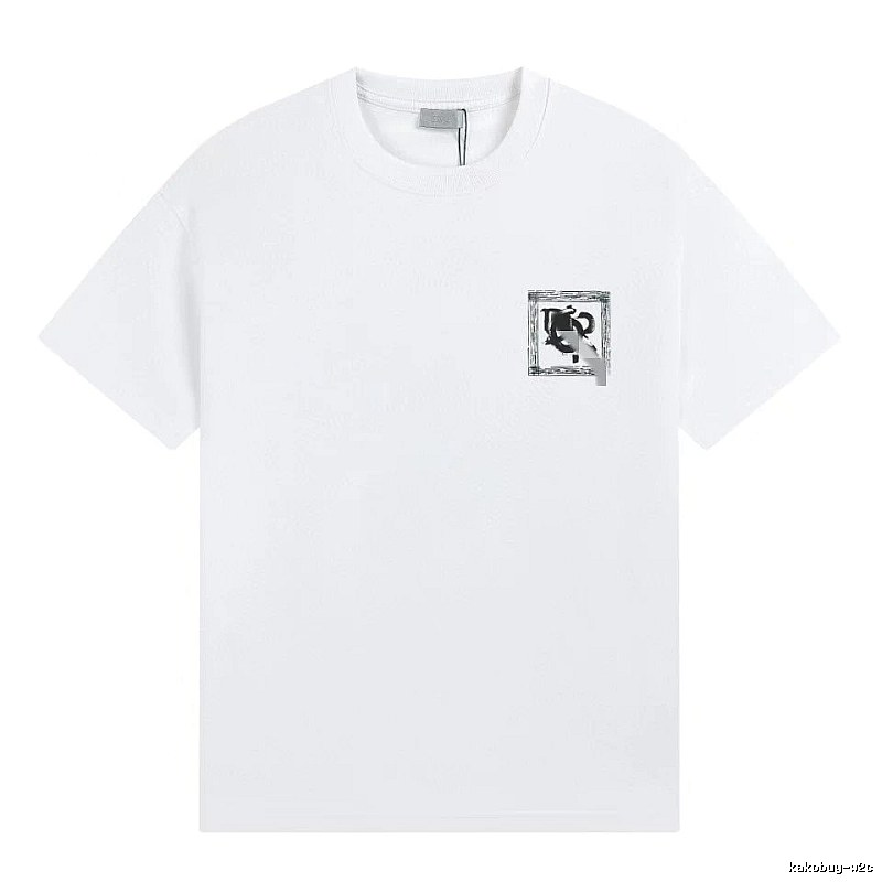Dior Graffiti Print Minimalist Style White Short-sleeve T-shirt