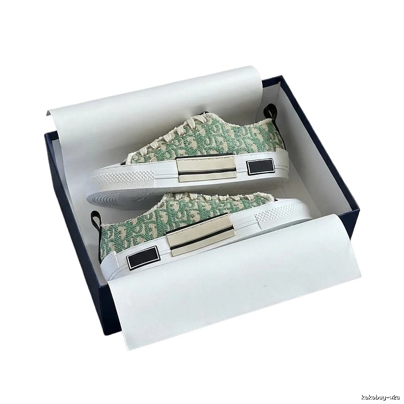Dior letter-style green and white sneakers