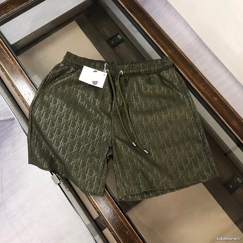 Dior Monogram Casual Army Green Shorts