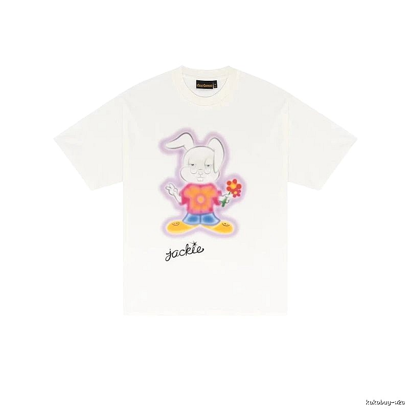 DREW Cartoon Rabbit Street Style Off-white T-shirt