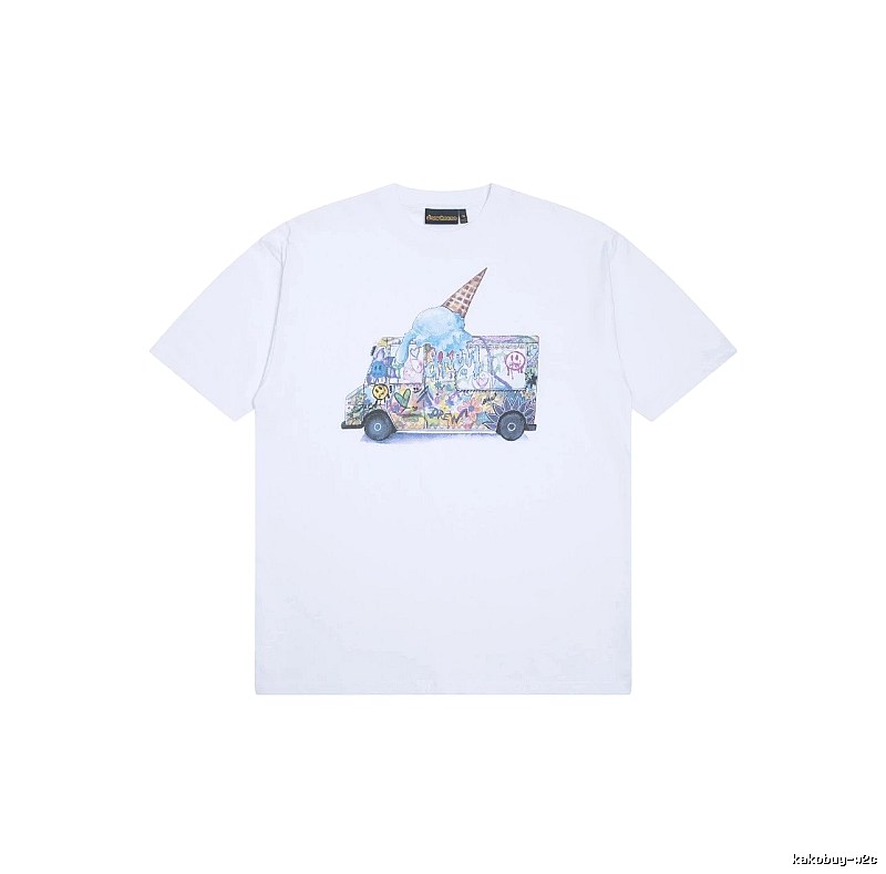DREW Graffiti Style Ice Cream Truck White Short Sleeve T-shirt