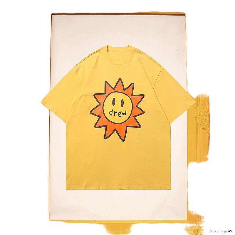 DREW Street Style Sun Smiley Face Yellow T-shirt