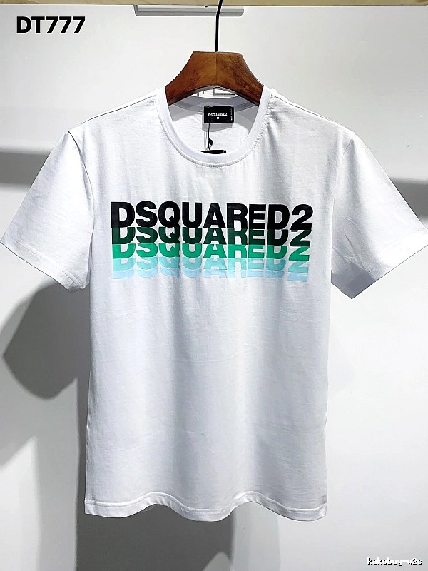 DSQUARED2 Gradient Letter Trendy Brand White T-Shirt