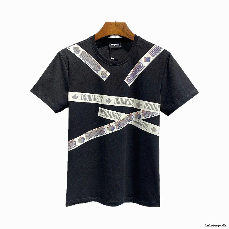 DSQUARED2 Webbing Street Style Black T-Shirt