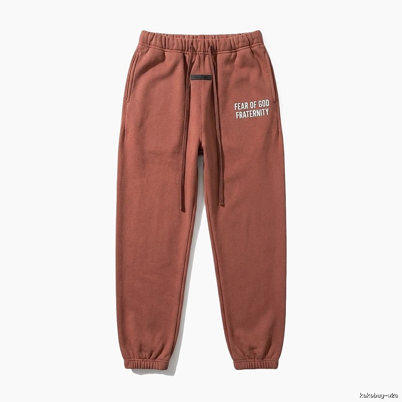 ESSENTIALS Casual Style Brown-Red Sweatpants