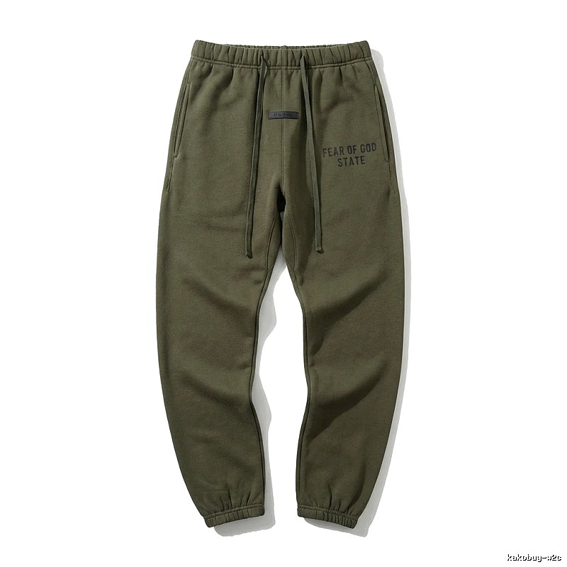ESSENTIALS casual style olive green sweatpants