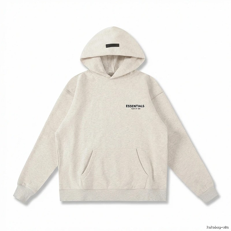 ESSENTIALS minimalist light beige hoodie