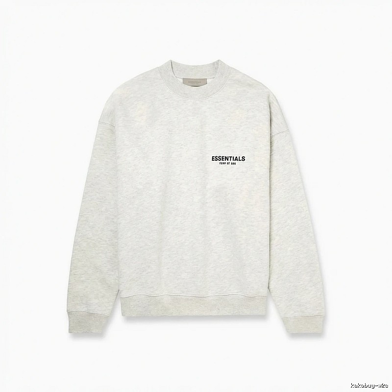 ESSENTIALS minimalist light gray sweatshirt