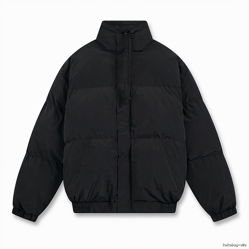 ESSENTIALS minimalist style black cotton-padded jacket