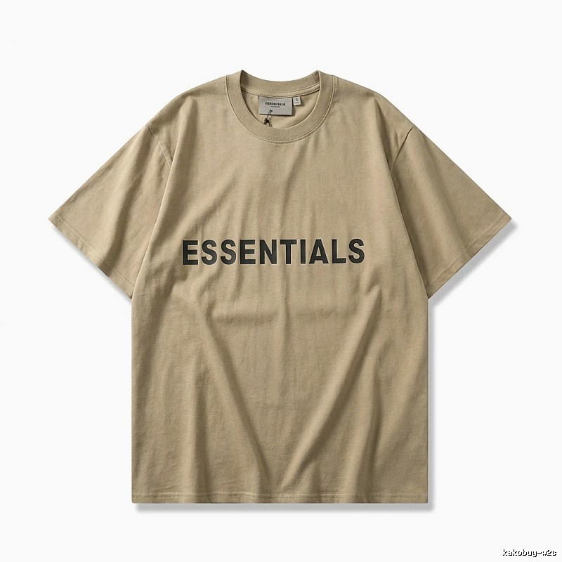 ESSENTIALS minimalist style khaki T-shirt
