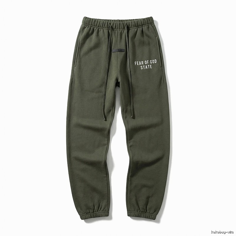ESSENTIALS Minimalist Style Military Green Sweatpants