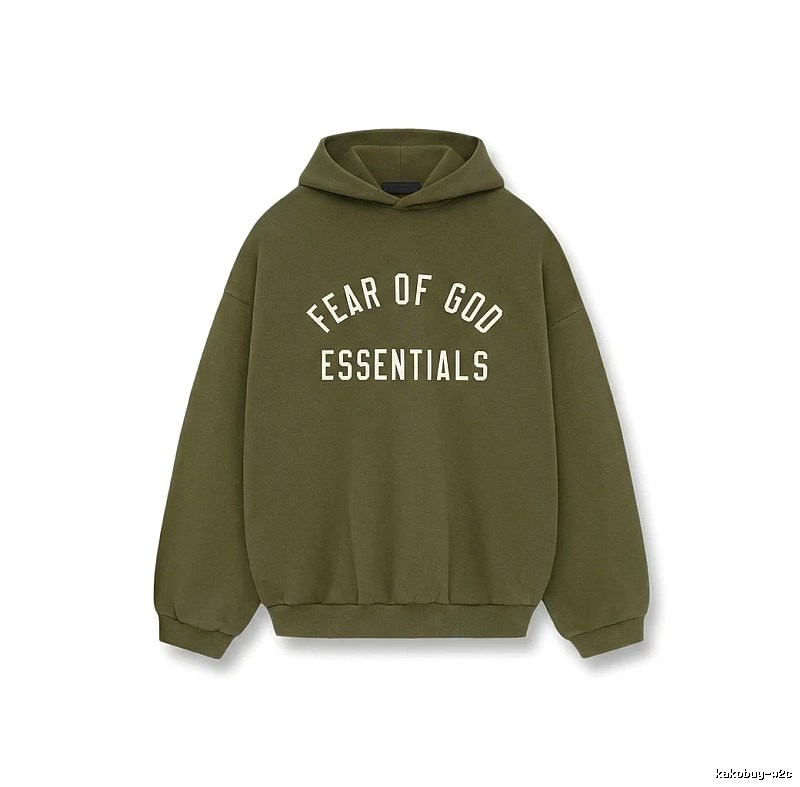 ESSENTIALS minimalist style olive green sweatshirt
