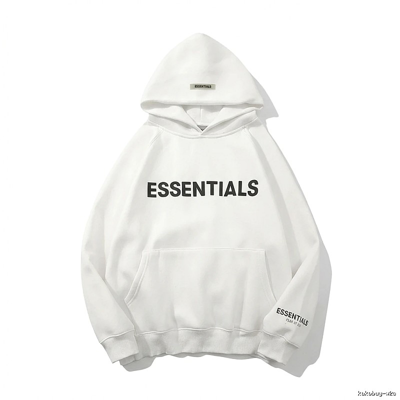 ESSENTIALS minimalist style white sweatshirt
