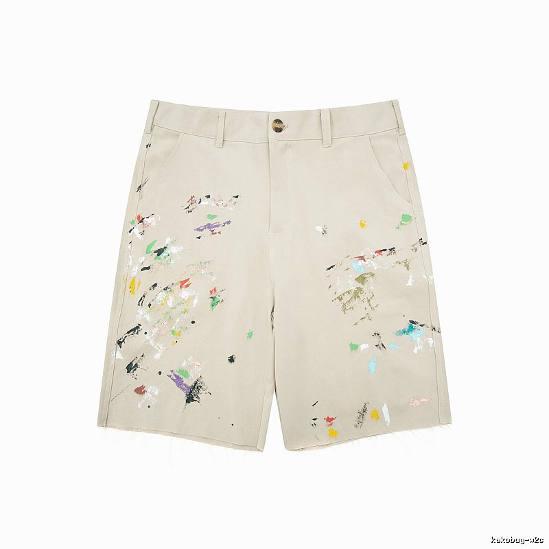 Gallery Dept Graffiti Style Beige Shorts
