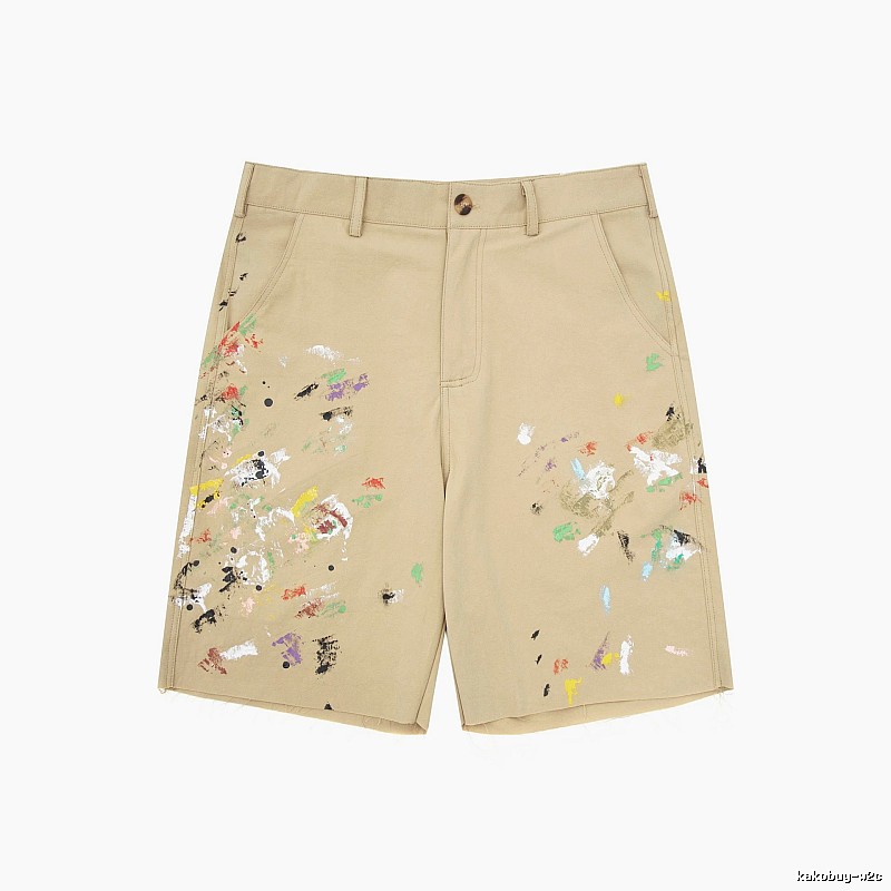 Gallery Dept Graffiti Style Khaki Shorts