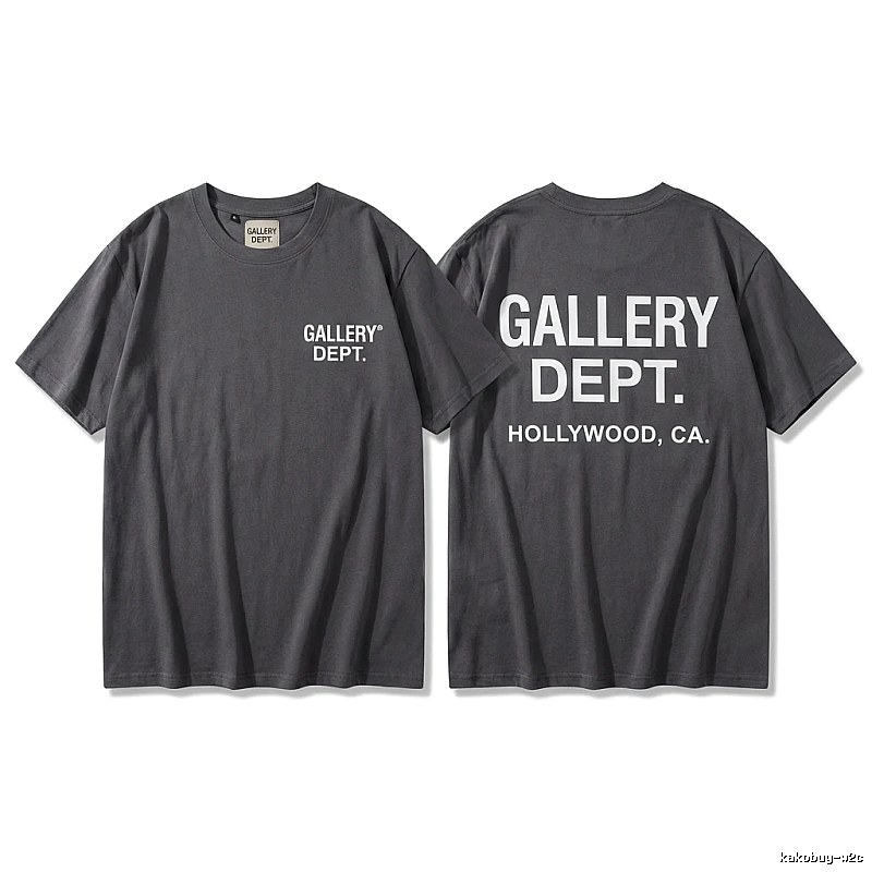 Gallery Dept Minimalist Style Dark Grey T-Shirt