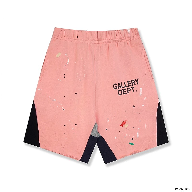 Gallery Dept splatter-paint style pink shorts