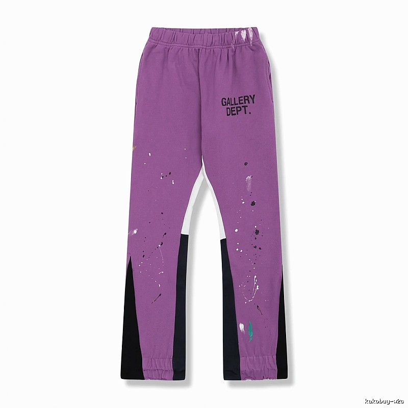 Gallery Dept. Trendy Splashed Ink Purple Sweatpants