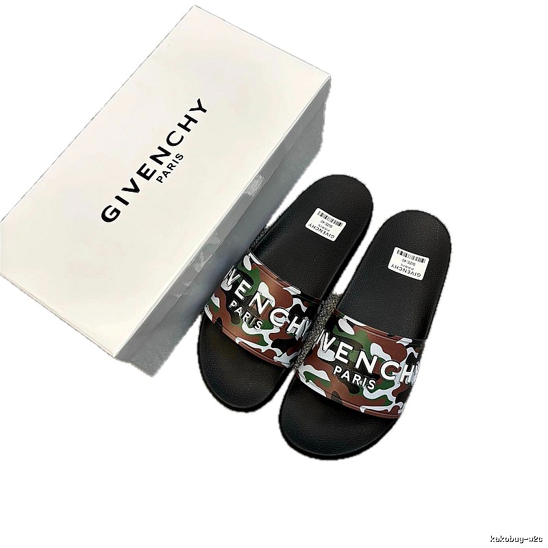 Givenchy Letter Print Trendy Cool Camouflage Slides
