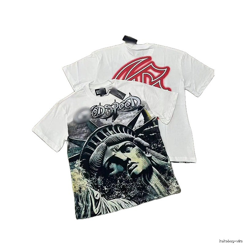 GOD Statue of Liberty Vintage Street White T-Shirt