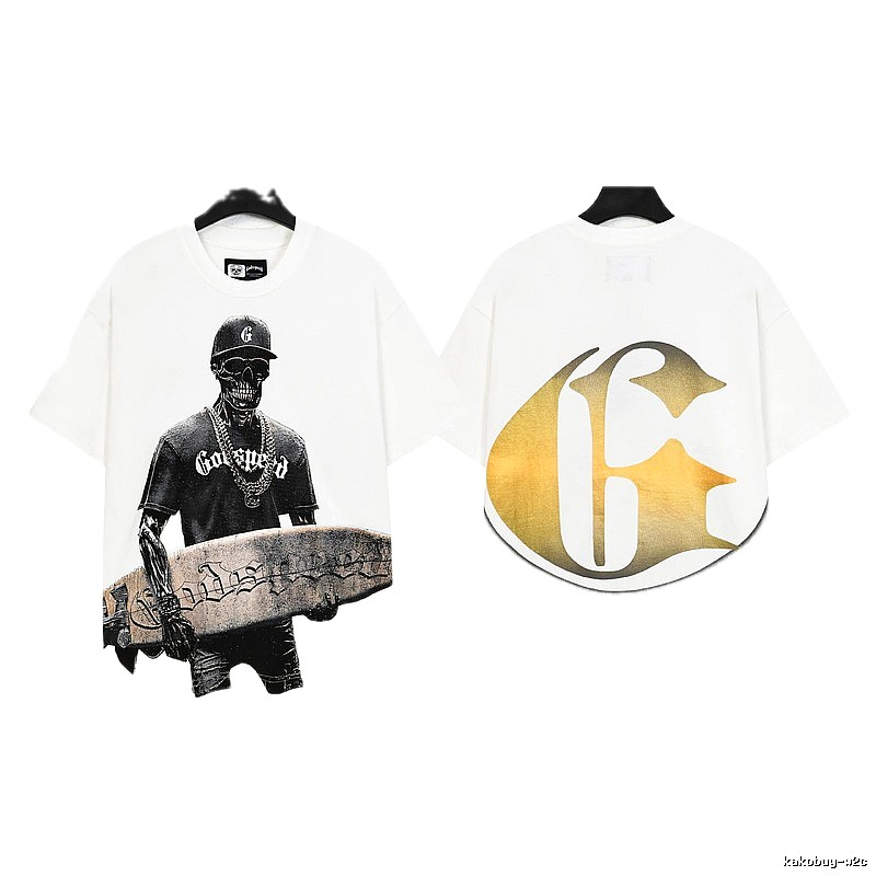 Godspeed Skeleton Print Street Style White T-Shirt