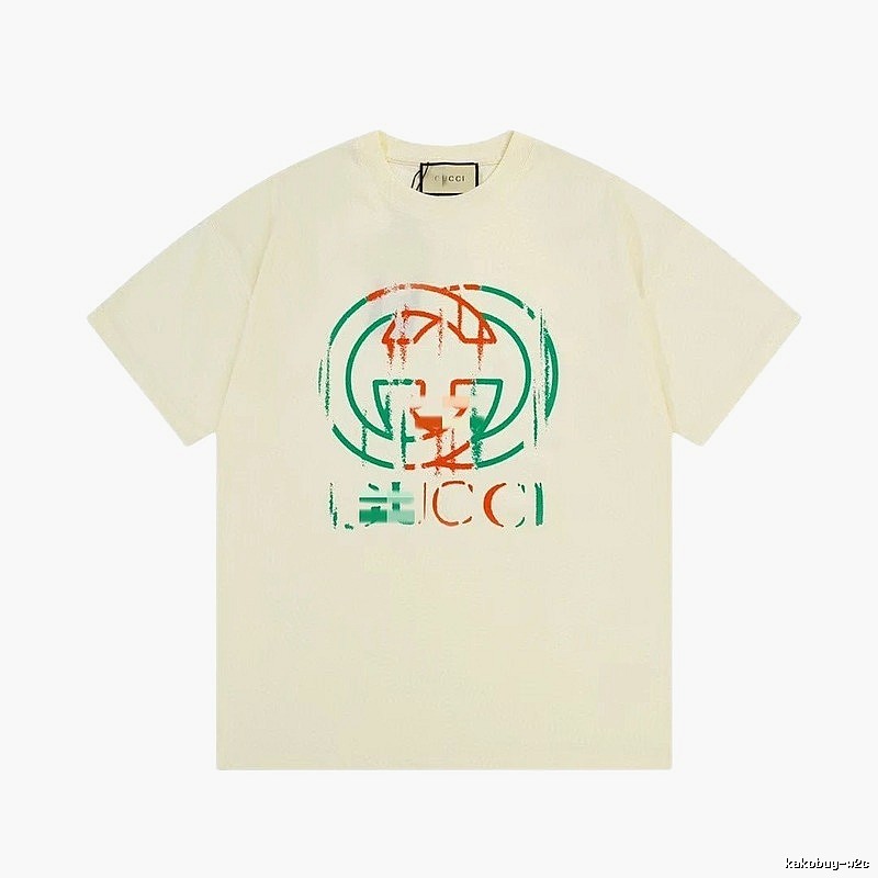 Gucci Double G Graffiti Vintage Style Off-white T-shirt