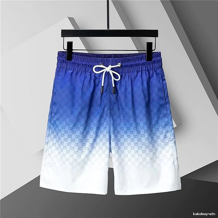 Gucci gradient-style blue and white shorts
