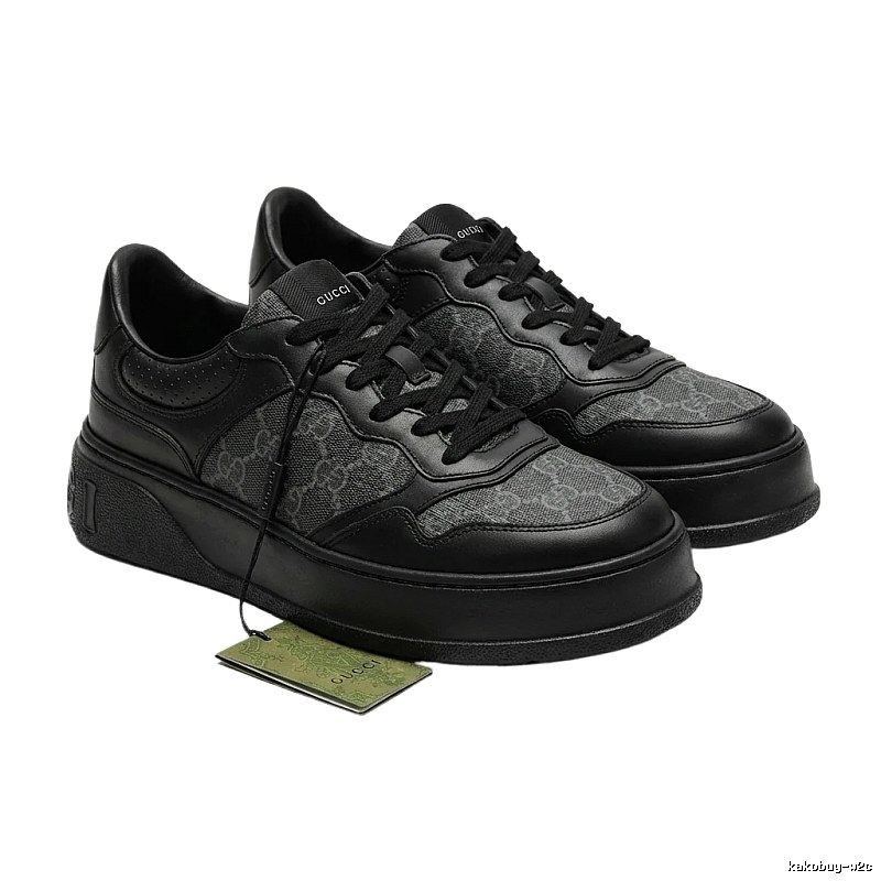 Gucci retro-style black skate shoes