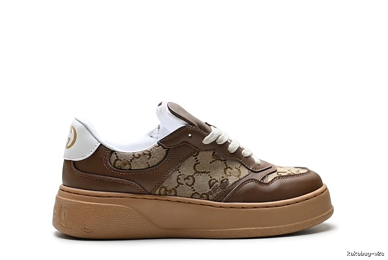 Gucci retro-style brown sports shoes