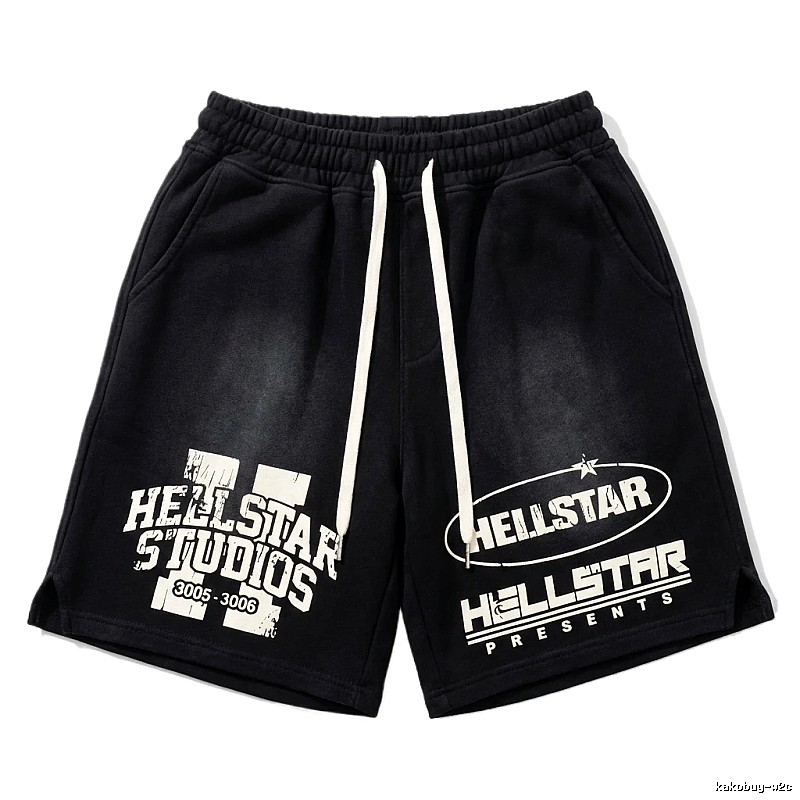 Hellstar dark style black shorts