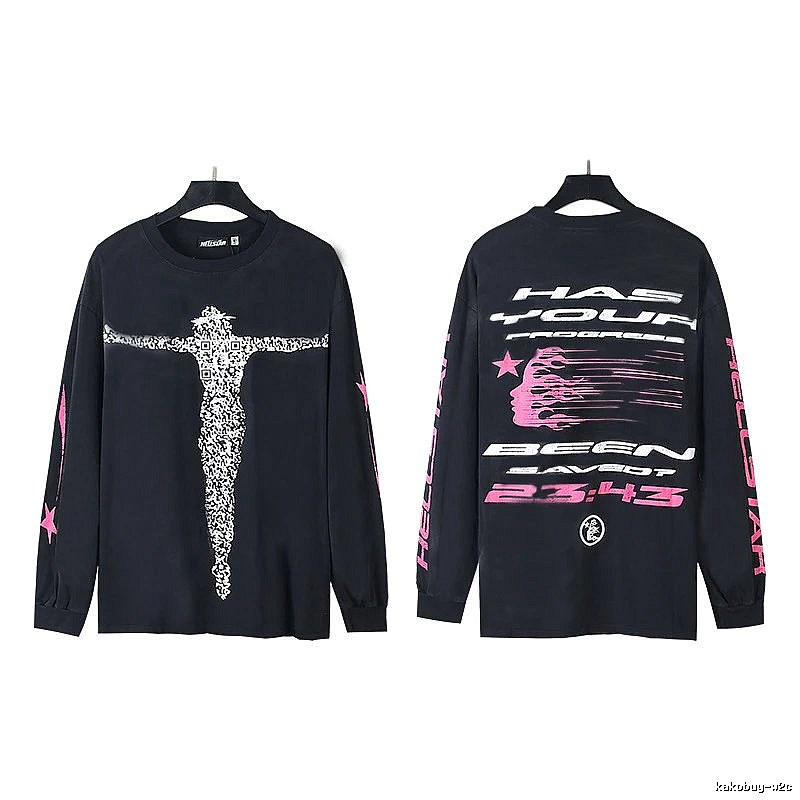 Hellstar Dark Style Pink and Black Long-Sleeved Shirt