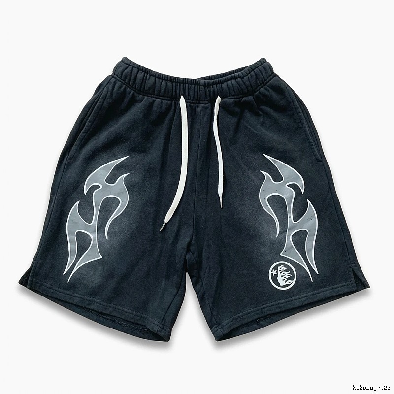 Hellstar Flame Dark Style Shorts