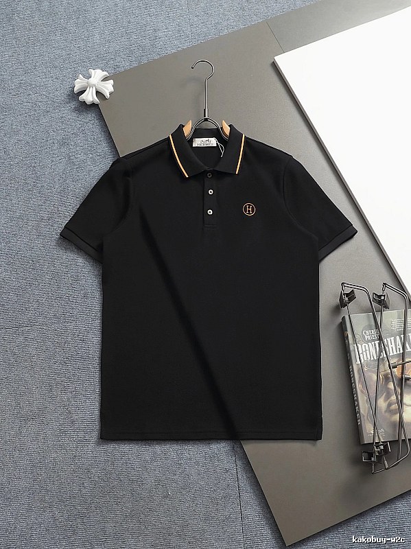 Hermès Classic Wind Black Polo Shirt