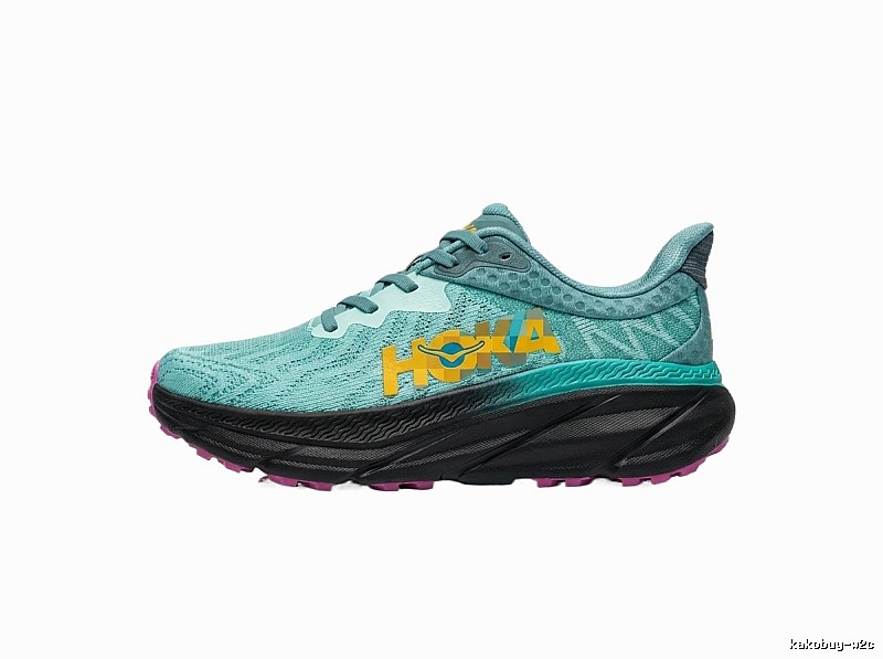HOKA trendy sporty light green shoes