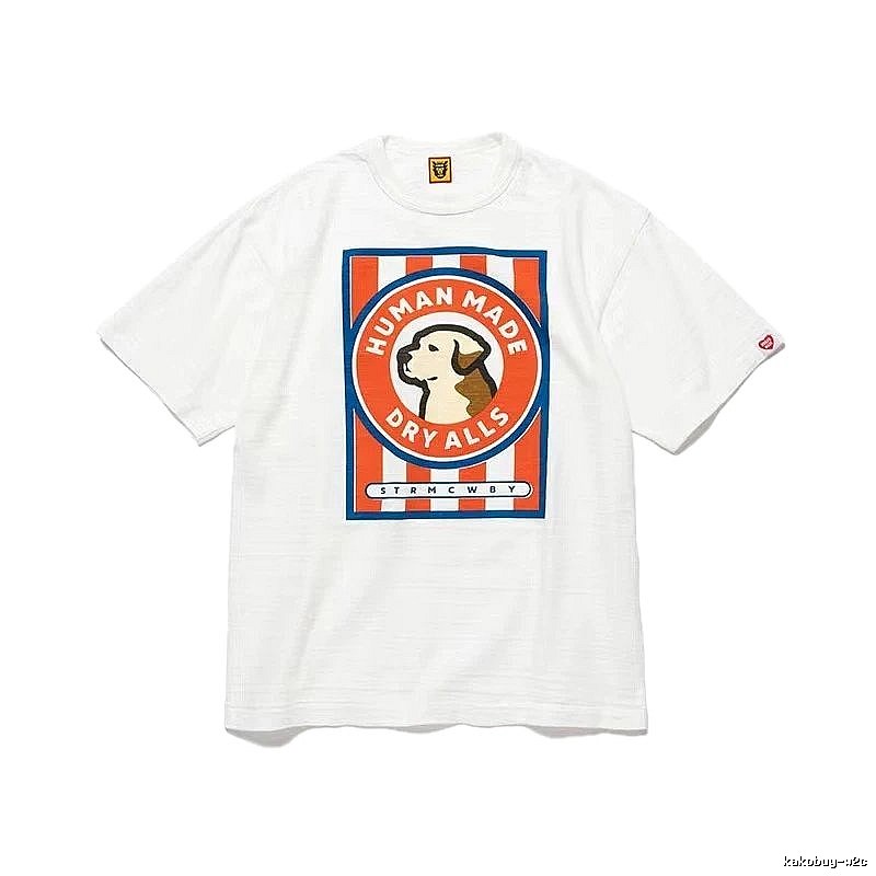 HUMAN MADE Dog Print Vintage White T-Shirt