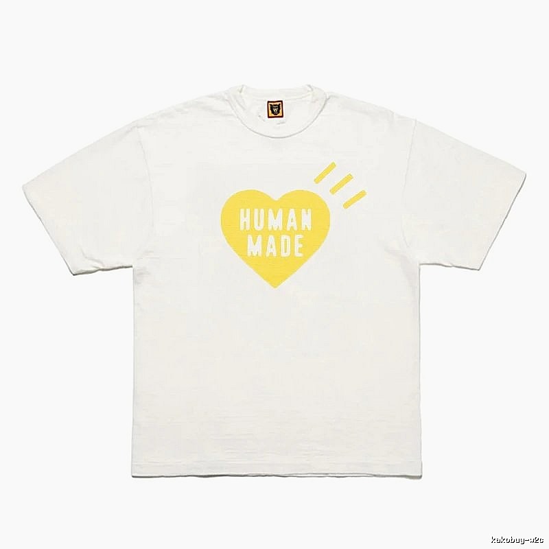 Human Made Monogram Heart logo T-shirt Black Green Human for Layered Styling