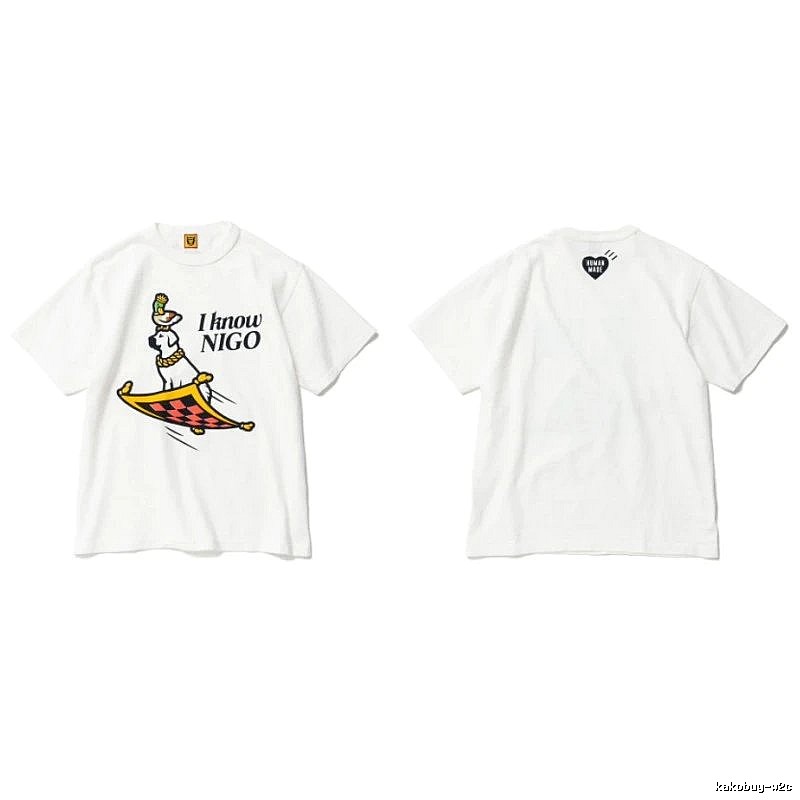 Human Made Sport Heart logo T-shirt Black Green Human for Warm Weather