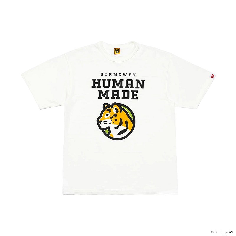 HUMAN MADE Tiger Head Print Japanese Streetwear White T-Shirt