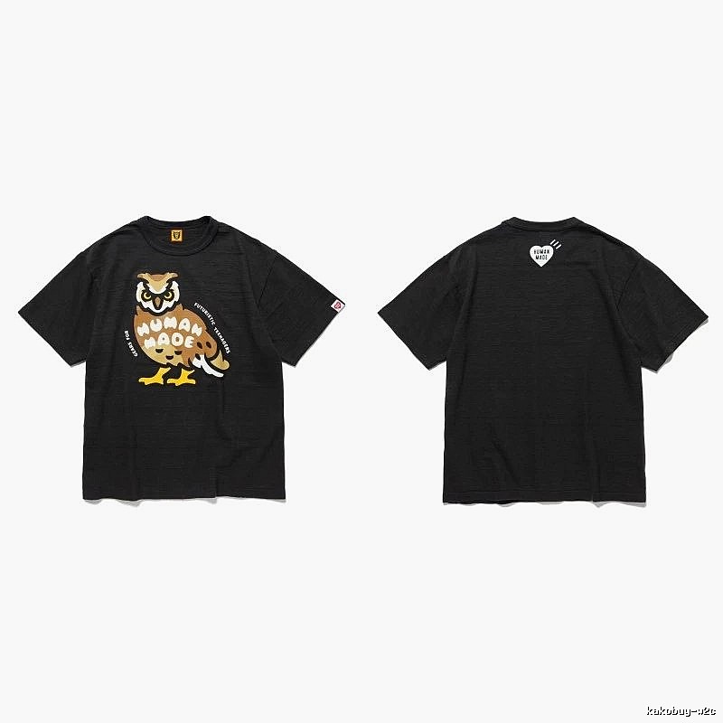 Human Made Weekend Heart logo T-shirt Black Green Human for Seasonal Looks