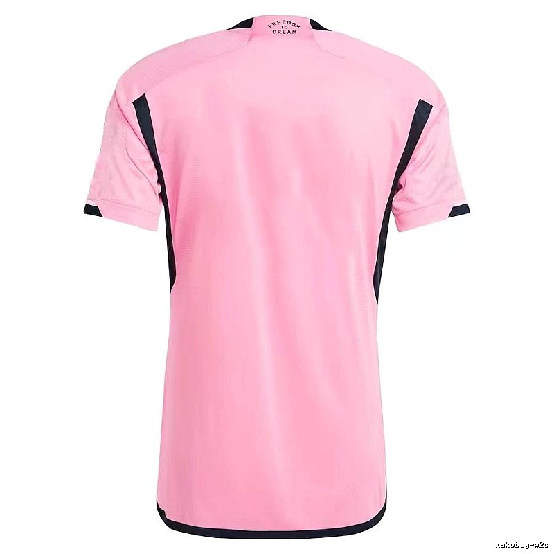 Inter Miami Logo Detail Messi #10 soccer jersey Pink Inter Miami with Relaxed Feel