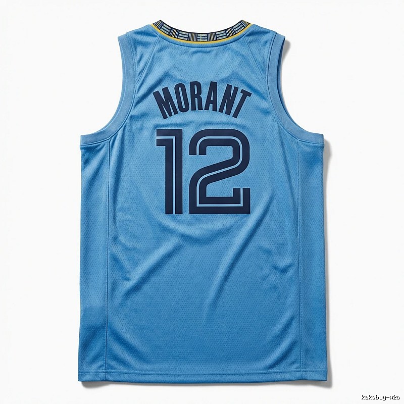 Ja Morant series basketball-style blue jersey