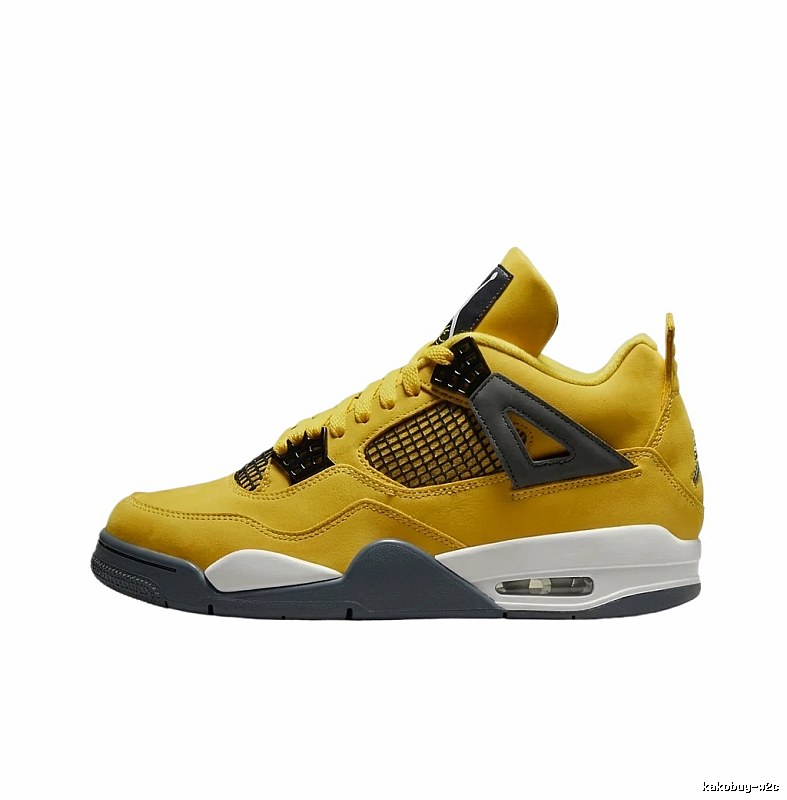 Jordan 4 Trendy Cool Yellow Sneakers