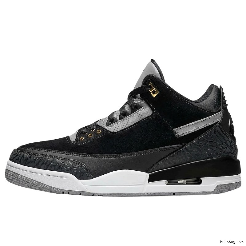 Jordan AJ3 Black and Gray Retro Sports Shoes