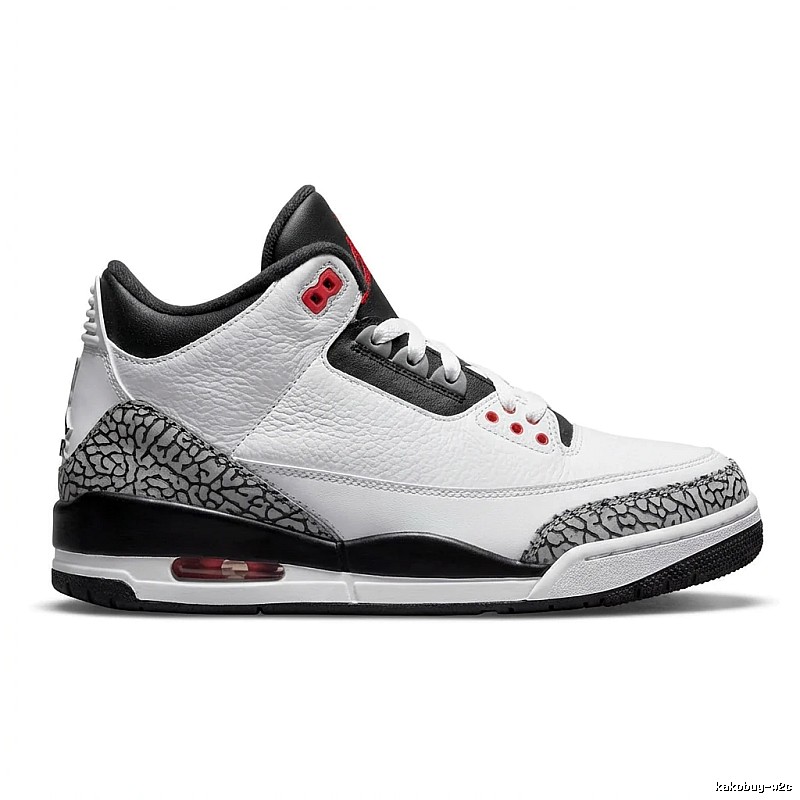 Jordan AJ3 black and white retro style sneakers
