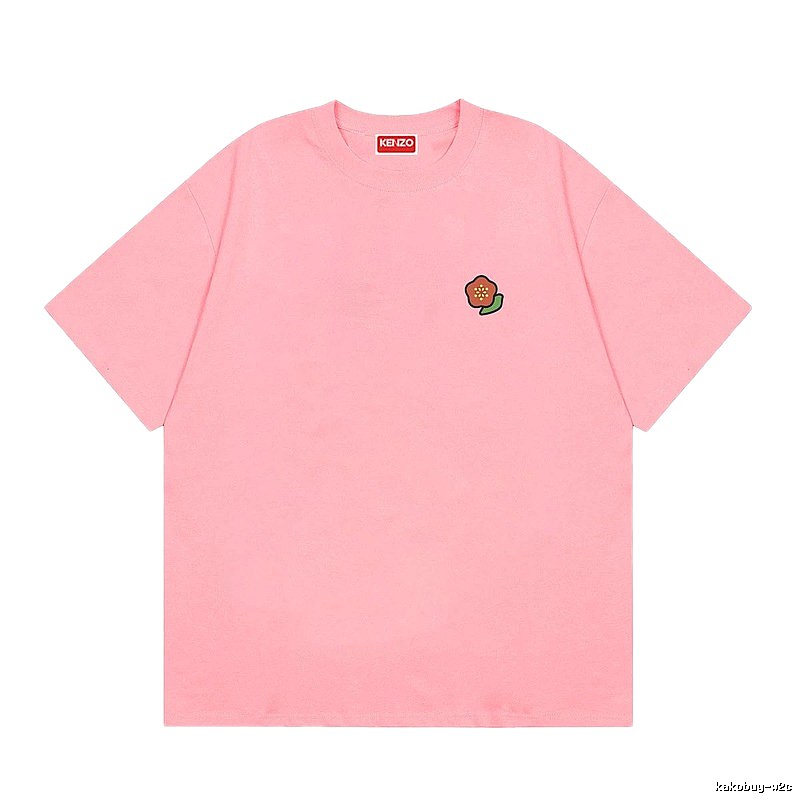 KENZO Begonia Collection Casual Style Pink T-Shirt