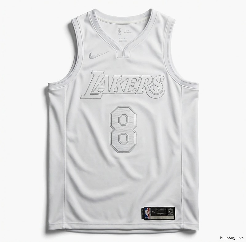 Kobe Lakers retro-style white tank top