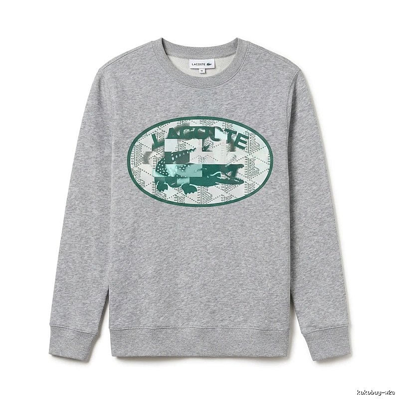 Lacoste retro-style grey sweatshirt