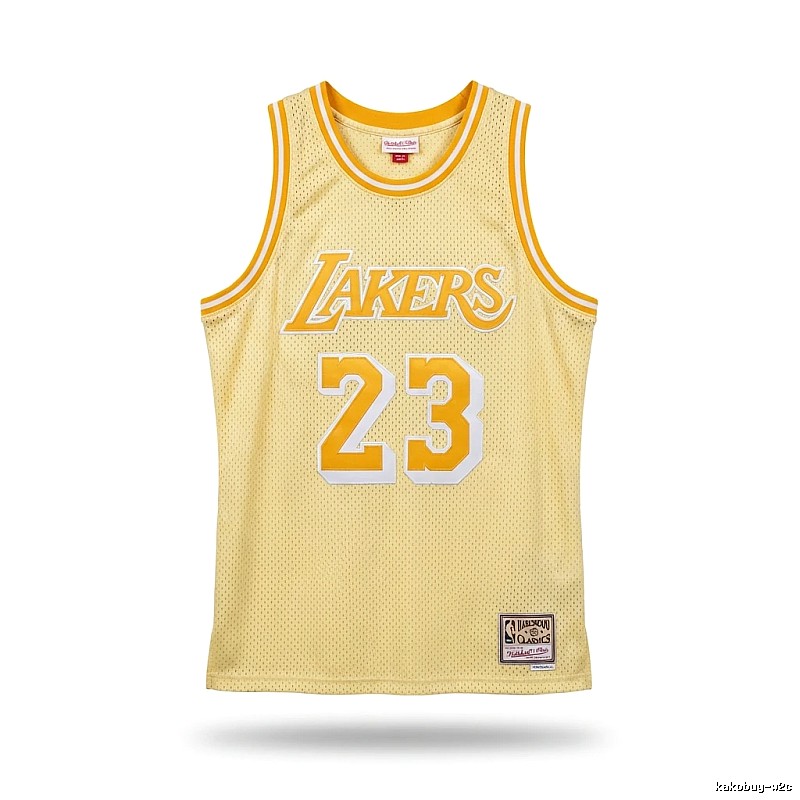 LBJ Lakers retro yellow jersey