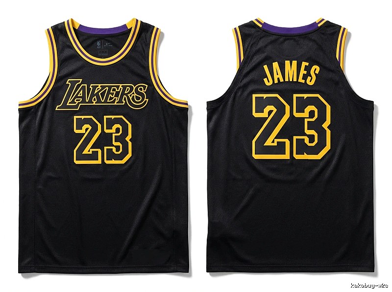 LBJ's No. 23 black jersey of the Lakers.
