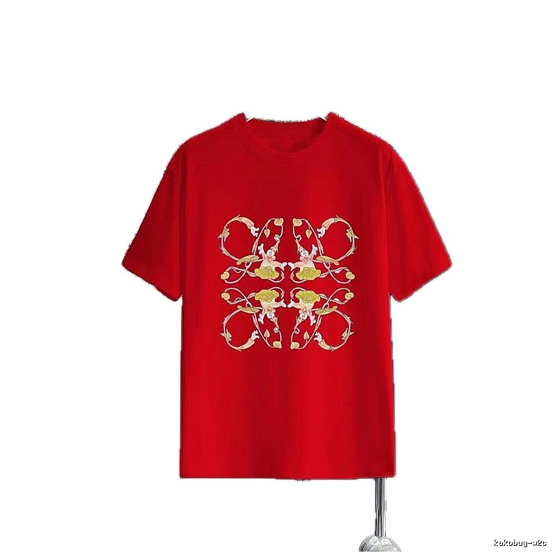 LOEWE Vintage Floral Print Red T-shirt